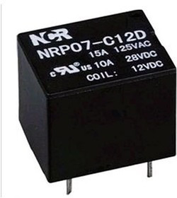 NRP-07-C-12D, Реле 1 переключ. 12VDC, 7A/250VAC SPDT
