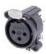 NC3FAAV1, XLR Connectors 3P FEMALE VERT PIN 1/GRD TOGETHER NC3FAAV1, XLR Connectors 3P FEMALE VERT PIN 1/GRD TOGETHER