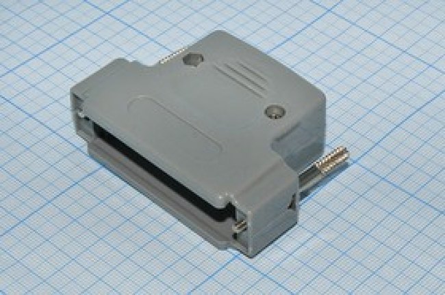 кожух D-SUB\50P\дл винт\QDPZ50C\; №15196 кожух D-SUB\50P\пл\сер\ винт\\QDPZ50C\