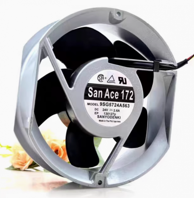 Вентилятор Sanyo Denki 109E5724K501, 24В DC, (Постоянный Ток), 172 мм, 51 мм, 60 дБА, 300 фут³/мин