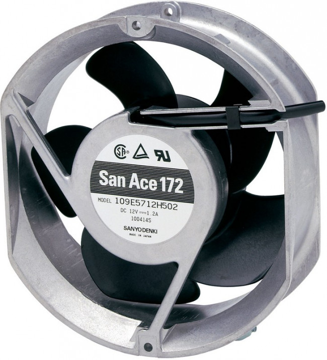 Вентилятор Sanyo Denki 109E5724K501, 24В DC, (Постоянный Ток), 172 мм, 51 мм, 60 дБА, 300 фут³/мин