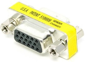 30-9537, D-Sub Adapters &amp; Gender Changers D-SUB MINI-GEND.CGR. HD 15 PIN F TO F