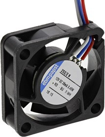 252/2N, 250 Series Axial Fan, 12 V dc, DC Operation, 3.4m³/h, 500mW, 25 x 25 x 8mm
