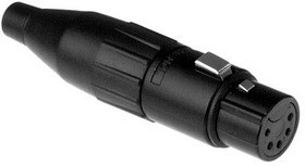AC5FB-AU BULK, XLR Connectors FML SKT 5 CONT BLK POLY