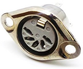 630-0500, Разъем DIN Аудио / Видео, с фланцем, 180°, 5 контакт(-ов), Гнездо, Монтаж в Панель, Пайка 630-0500, Разъем DIN Аудио / Видео, с фланцем, 180°, 5 контакт(-ов), Гнездо, Монтаж в Панель, Пайка