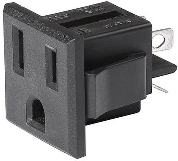 3-119-051, AC Power Entry Modules NR020 Connector Outlet 15A 5-15R