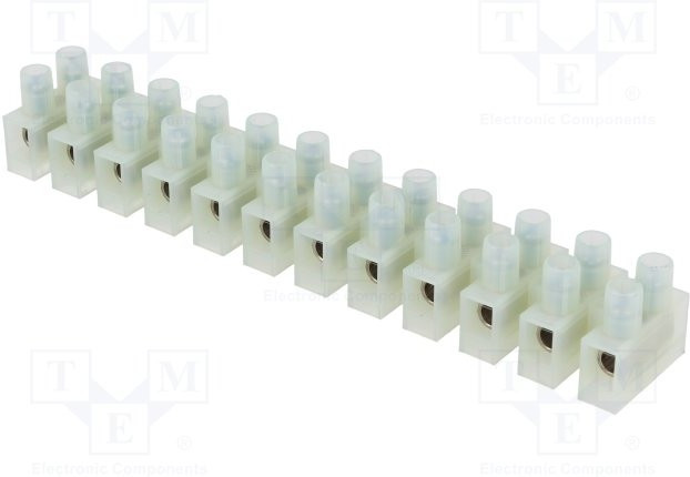 BM M94CS, Клеммник, зажим под винт, 6мм2, 400В, Кол-во полюс: 12, клеммы: 24