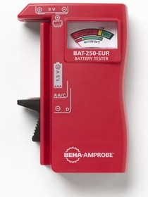 BAT-250-EUR, Battery Tester 1.5 V, 9V, AA, AAA, C, D
