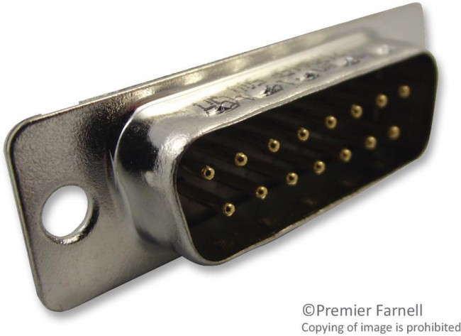 L717-DA15P, D-Sub Standard Connectors 15P PLUG SOLDER CUP FIXED MACHINED