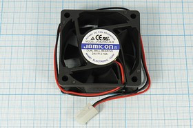 Вентилятор 60x60x25, напряжение 24В, ток 0,16А, выводы 2L, подшипник качения, JF0625B2UR-R JAMIC