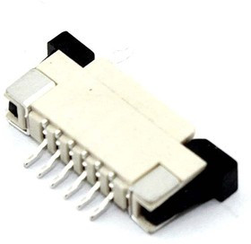 Разъем FPC Half Coverage Top Contact 1.0K-BS-6PWB 6 pin высота 2мм шаг 1мм