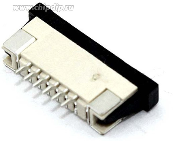 Разъем FPC Half Coverage Top Contact 1.0K-BS-6PWB 6 pin высота 2мм шаг 1мм