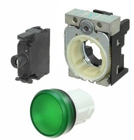 45-1T00.10H6.000.100, PANEL INDICATOR, GREEN, 24VAC/DC