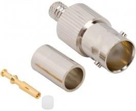 031-70555-12G, RF Connectors / Coaxial Connectors BNC Strgt Crmp Jk - Canare L-3.3CUHD Cbl