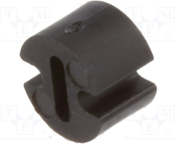 FIX-LEDH-3, Распорная втулка, D 4,5мм, Диам 3мм, для светодиодов, черный