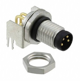 SACC-DSI-M8MS-4CON-L90 SH, Разъем Кабеля, M8, Male, 4 Positions, Штырь на Печатную Плату, Угловой Мо