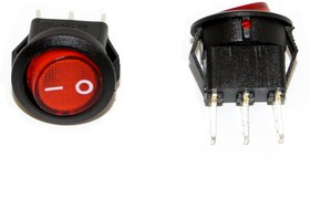 SMRS-102-2C3-R, Переключатель ON-ON (3A 250VAC) SPDT 3P, красная клавиша