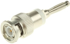 J01008A0628, Straight RF Adapter BNC Plug to Banana Plug