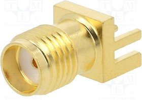 BU-1420711841, Гнездо; SMA; "мама"; краевой,middle board mount; горизонтальный