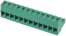 MSTB 2,5/12-ST, Съемная клеммная колодка, 5 мм, 12 вывод(-ов), 30AWG до 12AWG, 2.5 мм², Винт, 12 А