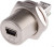 Straight, Panel Mount, Socket Type Mini B USB Connector