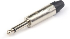 AuraSonics JMN2 кабельный разъем Jack 6.3мм TS (моно) штекер, никель, до 50 В