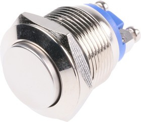 R19FRNSTAG, Push Button Switch, Momentary, Panel Mount, 19.2mm Cutout, SPST, 48 V dc, 250V ac, IP65 R19FRNSTAG, Push Button Switch, Momentary, Panel Mount, 19.2mm Cutout, SPST, 48 V dc, 250V ac, IP65