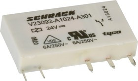 2-1393236-4 (V23092A1024A301), Реле 1 переключ. 24VDC, 6A/250VAC SPDT