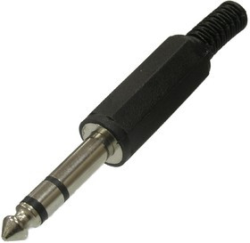 SZC-0053 stereo 6.35 mm, Разъём аудио -0053 stereo 6.35 мм, чёрный