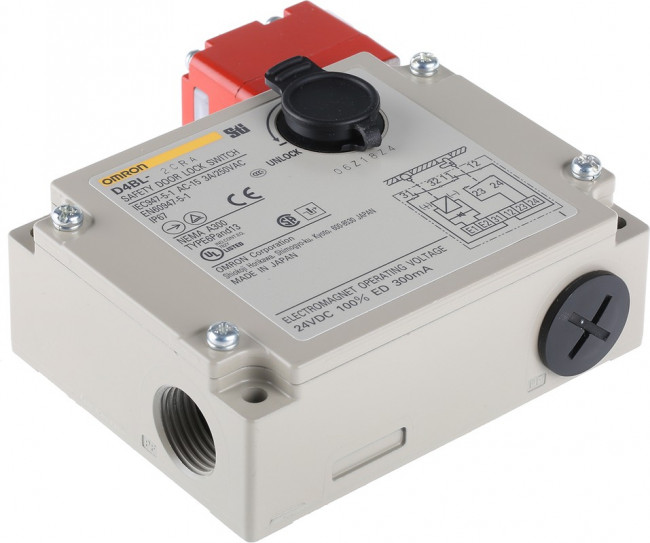 D4BL-2CRA, D4BL Series Solenoid Interlock Switch, Power to Unlock, 24V dc