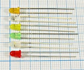 Мигающий светодиод белый 3x5 мм; №6017 w СДмиг 3 x 5 \бел\ 1000\ 30\мат\DFL-3014UWW-B