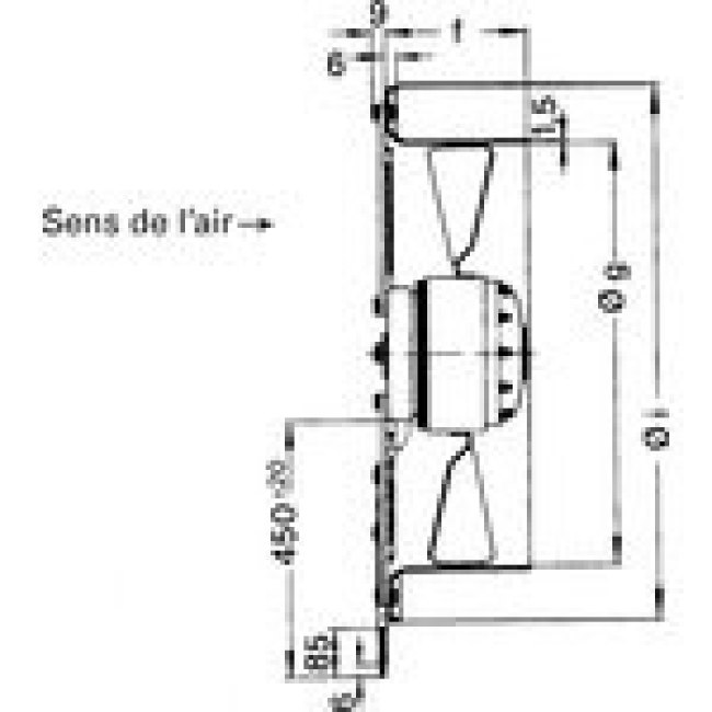 W4S250-CA02-02, W4S250 Series Axial Fan, 320 x 85mm, 870mA³/h, 72W, 230 V ac
