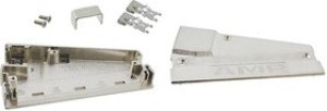 5749206-1, AMPLIMITE .050 Series Zinc Right Angle D Sub Backshell, 100 Way, Strain Relief 5749206-1, AMPLIMITE .050 Series Zinc Right Angle D Sub Backshell, 100 Way, Strain Relief