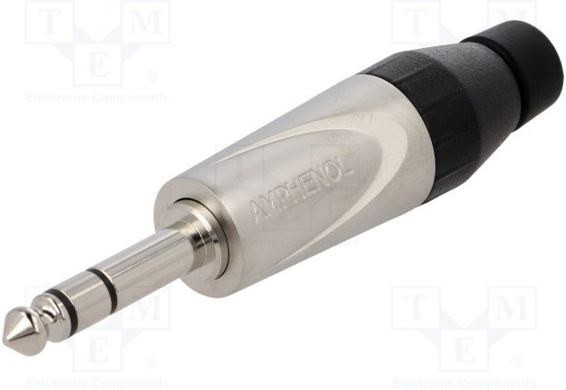 JS3P, Вилка, Jack 6,3мм, "папа", mono, Кол-во полюс: 2, прямой, на провод