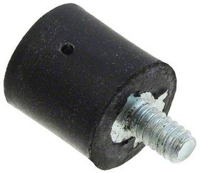 QM1T, Standoffs &amp; Spacers Vibration Mnt,Thrd ML/Fem,Blk,#6-32, Vibr Mount,Thrd ML/Fem,Blk