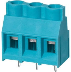 TB005-762-03BE, Fixed Terminal Blocks Terminal block, screw type, 7.62 , horizontal, 3 poles, CUI Blue, slotted screw, PCB mount