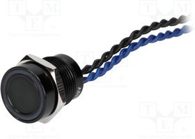 PS165P10Y21B12V, Переключатель: пьезоэлектрический, Пол: 2, SPST-NO, 0,2A/24ВAC