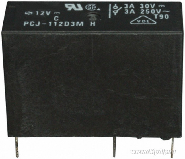 PCJ-112D3MH,301, RELAY, SPST-NO, 240VAC, 30VDC, 3A