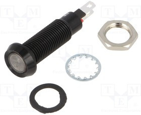 677-501-23, Индикат.лампа: LED; плоский; 24-28ВDC; Отв: O8,1мм; IP67; OLED: 7мм