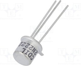 2N2222-CDI, Транзистор: NPN, биполярный, 30В, 0,8А, 0,5/1,2Вт, TO18, 4дБ