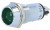 R9-86L-01-24-GREEN, Индикат.лампа: LED, вогнутый, зеленый, 24ВDC, d14,2мм, IP40, латунь
