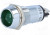 R9-86L-01-24-GREEN, Индикат.лампа: LED, вогнутый, зеленый, 24ВDC, d14,2мм, IP40, латунь