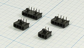Разъем питания MF3 розетка , контакты 1x 5, шаг P3.0, монтаж на плату, угловой, MF3-1x05RA, 5P