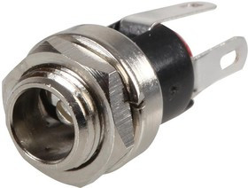 PE000031, Разъем Питания DC, Гнездо, 4 А, 2.5 мм, Монтаж на Шасси, Пайка