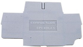 EPCXDL2.5, Торцевая пластина, 41.8 x 72.7 x 1.5 мм, аналог для 280-342, FED5.D.L, NPP PYK 2,5-2 F