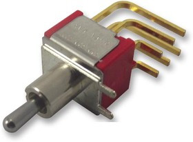 1MD6T2B4M7RE, Рычажный переключатель, Вкл.-Вкл.-Вкл., DPDT, Без Подсветки, Серия 1MD6, Сквозное Отверстие