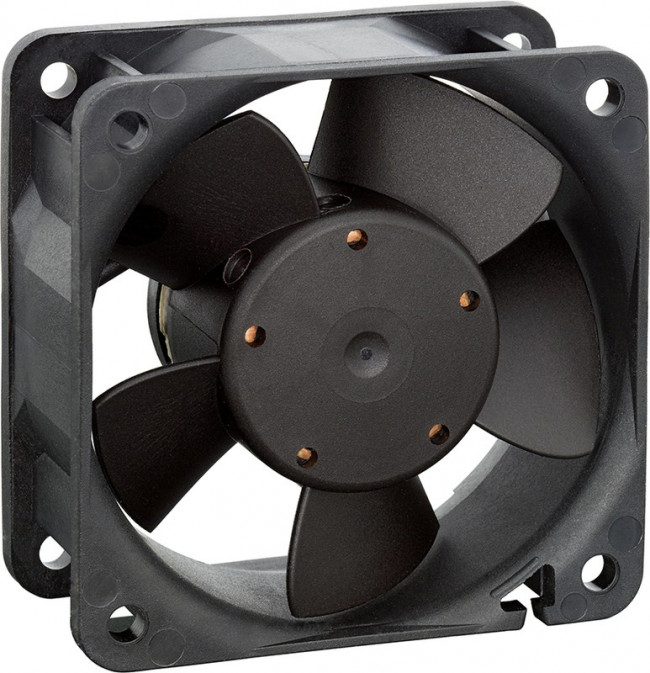 612NHU-181, DC Fans DC Tubeaxial Fan, 60x60x25mm, 12VDC, 25.3CFM, 1.8W, 37dBA, 5600RPM, Ball, IP68