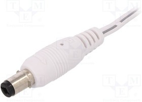 FC6814761W, Вилка, питания DC, "мама", 5,5/2,1мм, с фиксатором, с проводом