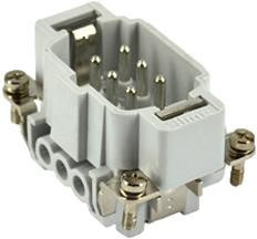 MP004730, Разъем для тяжелых условий, Insert, 6 Контактов, Штекер, Винтовой Контакт