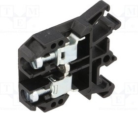 ZUG-G10-BK, Соединитель: на рейку, 0,5-10мм2, Кол-во полюс: 1, клеммы: 2, 690В